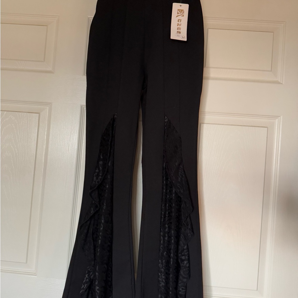 Elegant Black Flared Women's Pants